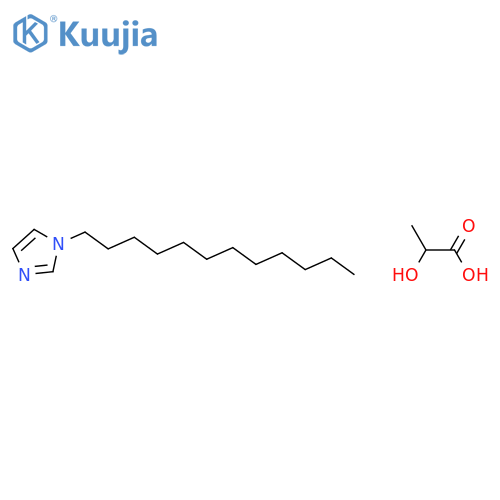 PROPANOIC ACID, 2-HYDROXY-, COMPD. WITH 1-DODECYL-1H-IMIDAZOLE (1:1) structure