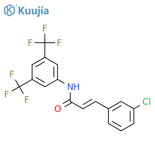 2-Propenamide, N-[3,5-bis(trifluoromethyl)phenyl]-3-(3-chlorophenyl)- structure