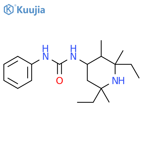 Urea, N-(2,6-diethyl-2,3,6-trimethyl-4-piperidinyl)-N'-phenyl- structure