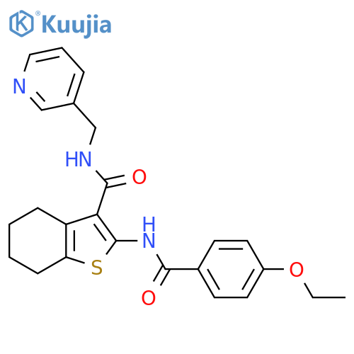 2-(4-ethoxybenzamido)-N-(pyridin-3-yl)methyl-4,5,6,7-tetrahydro-1-benzothiophene-3-carboxamide structure