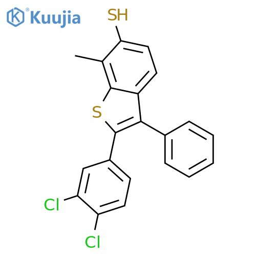 Benzo[b]thiophene-6-thiol, 2-(3,4-dichlorophenyl)-7-methyl-3-phenyl- structure