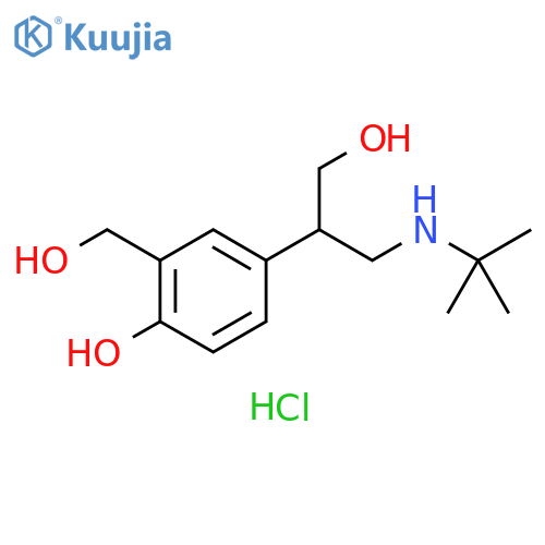 Benzeneethanol, β-[[(1,1-dimethylethyl)amino]methyl]-4-hydroxy-3-(hydroxymethyl)-, hydrochloride (1:1) structure