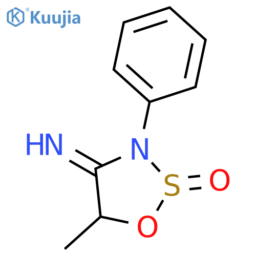 1,2,3-Oxathiazolidin-4-imine, 5-methyl-3-phenyl-, 2-oxide structure