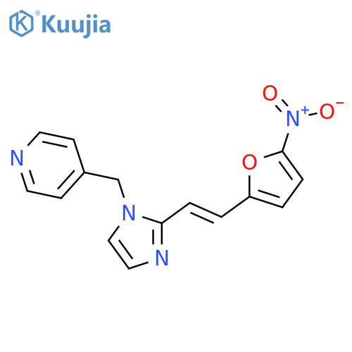 Pyridine, 4-[[2-[2-(5-nitro-2-furanyl)ethenyl]-1H-imidazol-1-yl]methyl]- structure