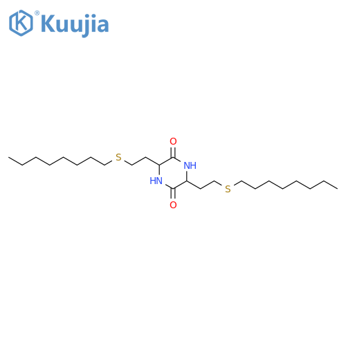 2,5-Piperazinedione, 3,6-bis[2-(octylthio)ethyl]- structure