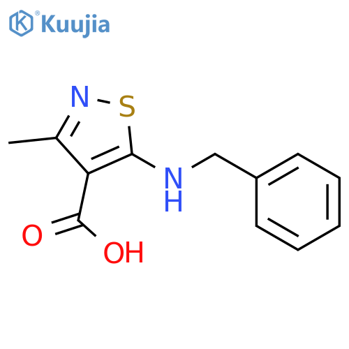 4-Isothiazolecarboxylic acid, 3-methyl-5-[(phenylmethyl)amino]- structure