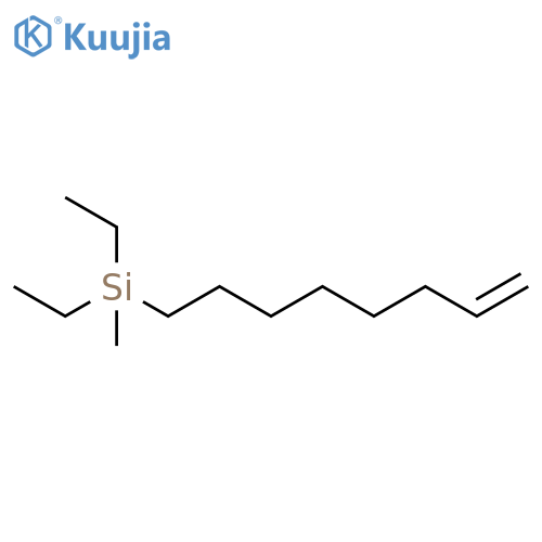 Silane, diethylmethyl-7-octenyl- structure