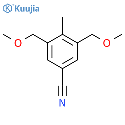 Benzonitrile, 3,5-bis(methoxymethyl)-4-methyl- structure
