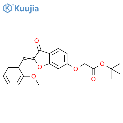 tert-butyl 2-{(2Z)-2-(2-methoxyphenyl)methylidene-3-oxo-2,3-dihydro-1-benzofuran-6-yloxy}acetate structure