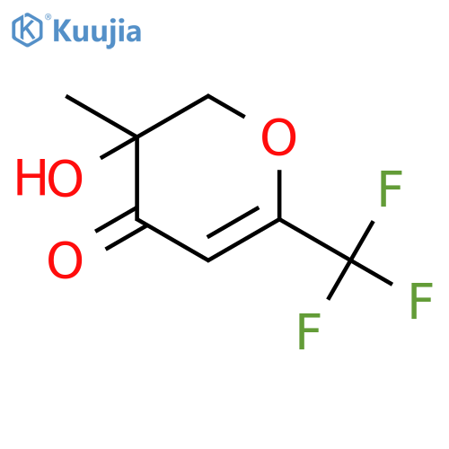 4H-Pyran-4-one, 2,3-dihydro-3-hydroxy-3-methyl-6-(trifluoromethyl)- structure