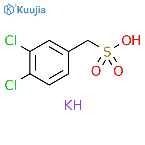 Benzenemethanesulfonic acid, 3,4-dichloro-, potassium salt (1:1) structure