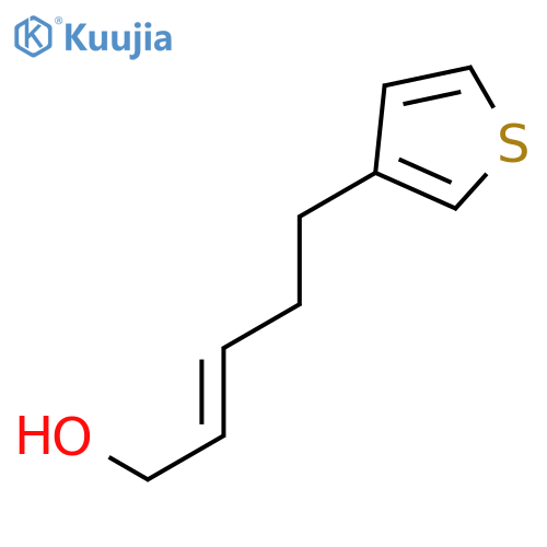 5-(thiophen-3-yl)pent-2-en-1-ol structure