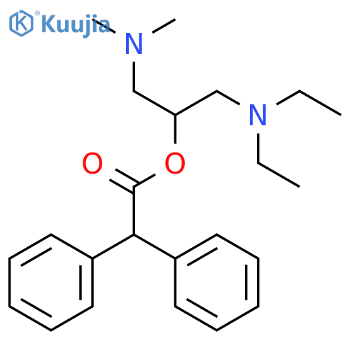 2-(diethylamino)-1-[(dimethylamino)methyl]ethyl diphenylacetate structure