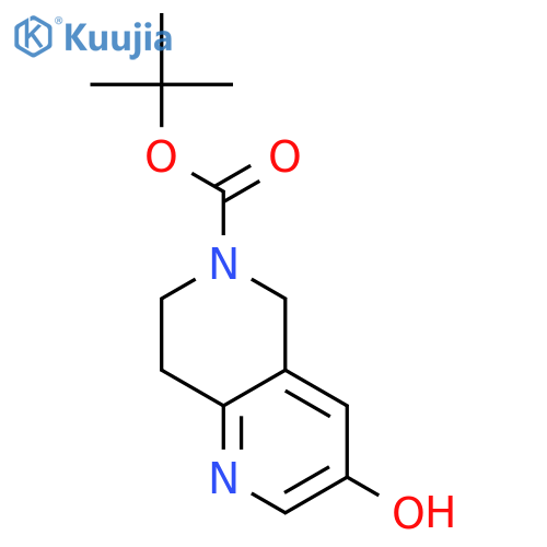 tert-butyl 3-hydroxy-7,8-dihydro-1,6-naphthyridine-6(5H)-carboxylate structure