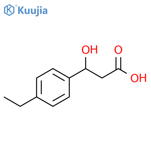 3-(4-ethylphenyl)-3-hydroxypropanoic acid structure