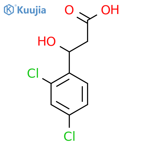 3-(2,4-dichlorophenyl)-3-hydroxypropanoic acid structure