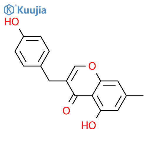 5-Hydroxy-3-(4-hydroxybenzyl)-7-methyl-4-chromone structure