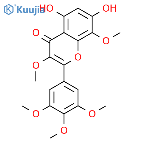 5,7-Dihydroxy-3,8,3',4',5'-pentamethoxyflavon structure