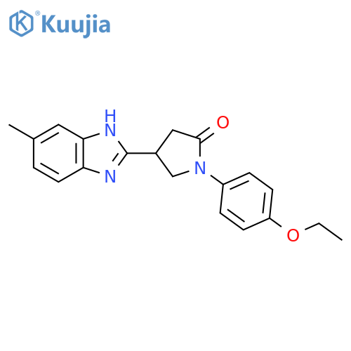 1-(4-ethoxyphenyl)-4-(5-methyl-1H-benzimidazol-2-yl)pyrrolidin-2-one structure