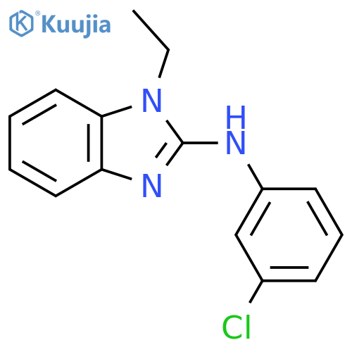 N-(3-chlorophenyl)-1-ethyl-1H-1,3-benzodiazol-2-amine structure