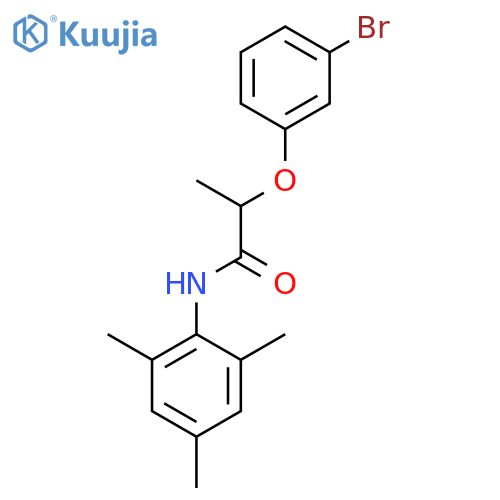 2-(3-bromophenoxy)-N-(2,4,6-trimethylphenyl)propanamide structure