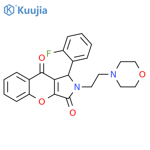 1-(2-fluorophenyl)-2-2-(morpholin-4-yl)ethyl-1H,2H,3H,9H-chromeno2,3-cpyrrole-3,9-dione structure