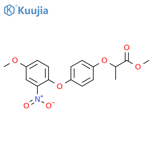 Propanoic acid, 2-[4-(4-methoxy-2-nitrophenoxy)phenoxy]-, methyl ester structure
