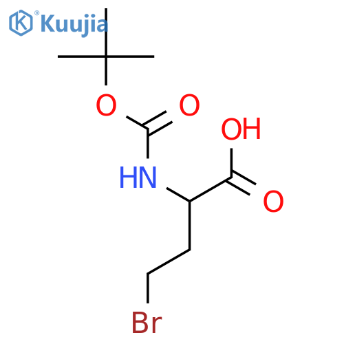 boc-2-amino-4-bromobutanoic acid structure