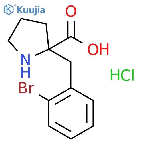 (R)-2-(2-Bromobenzyl)pyrrolidine-2-carboxylic acid hydrochloride structure