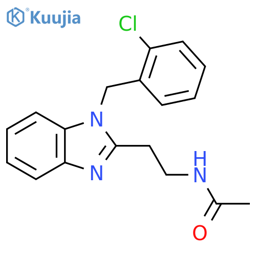 N-(2-{1-(2-chlorophenyl)methyl-1H-1,3-benzodiazol-2-yl}ethyl)acetamide structure