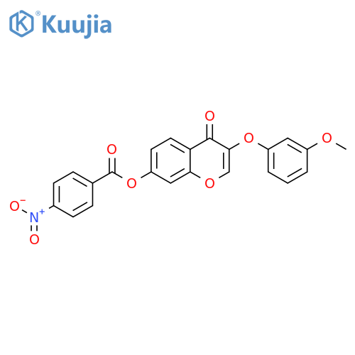 3-(3-methoxyphenoxy)-4-oxo-4H-chromen-7-yl 4-nitrobenzoate structure