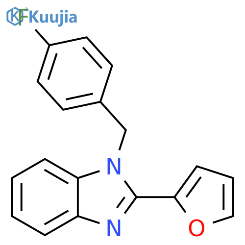 1-(4-fluorophenyl)methyl-2-(furan-2-yl)-1H-1,3-benzodiazole structure
