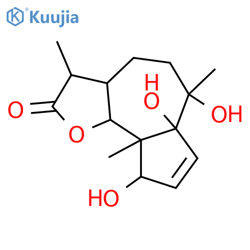 1,4,10-Trihydroxy-2-pseudoguaien-12,6-olide; (1α,4β,5β,6β,10α,11α)-form structure