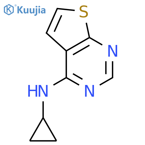 Thieno[2,3-d]pyrimidin-4-amine, N-cyclopropyl- structure
