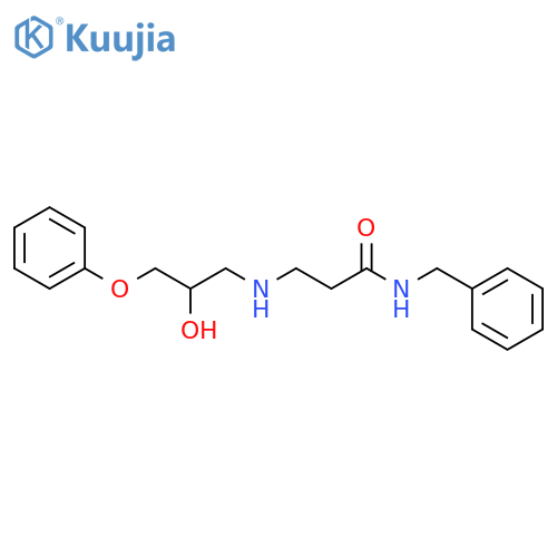 Propanamide, 3-[(2-hydroxy-3-phenoxypropyl)amino]-N-(phenylmethyl)- structure