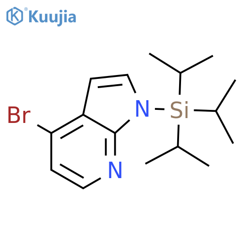 4-bromo-1-[tris(propan-2-yl)silyl]-1H-pyrrolo[2,3-b]pyridine structure