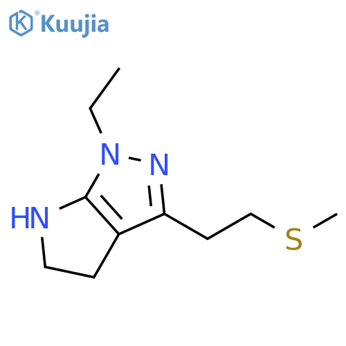 Pyrrolo[2,3-c]pyrazole,1-ethyl-1,4,5,6-tetrahydro-3-[2-(methylthio)ethyl]- structure