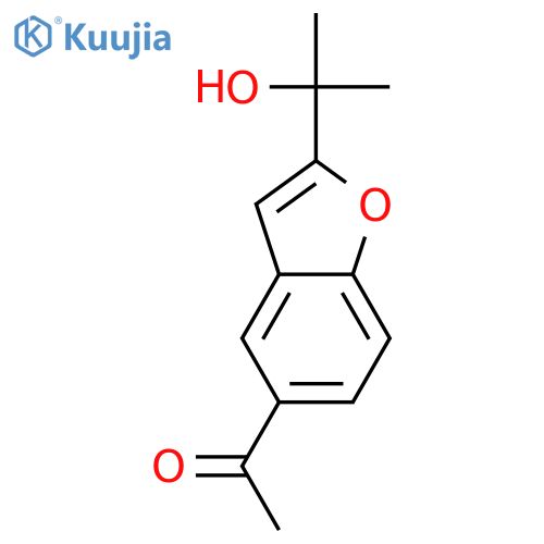 Ethanone, 1-[2-(1-hydroxy-1-methylethyl)-5-benzofuranyl]- structure
