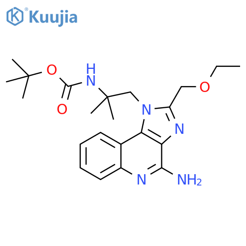 Carbamic acid,[2-[4-amino-2-(ethoxymethyl)-1H-imidazo[4,5-c]quinolin-1-yl]-1,1-dimethylethyl]-, 1,1-dimethylethyl ester structure
