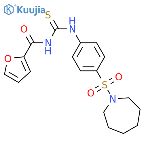 1-4-(azepane-1-sulfonyl)phenyl-3-(furan-2-carbonyl)thiourea structure