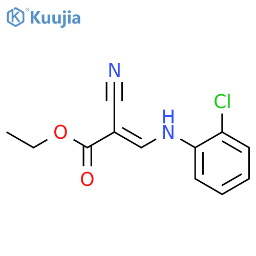 2-Propenoic acid,3-[(2-chlorophenyl)amino]-2-cyano-, ethyl ester, (2E)- structure
