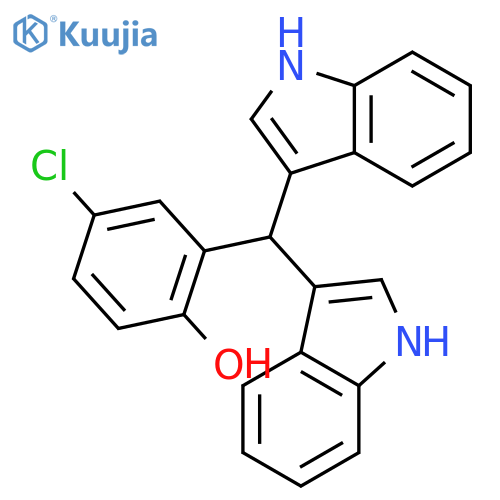 PHENOL, 4-CHLORO-2-(DI-1H-INDOL-3-YLMETHYL)- structure