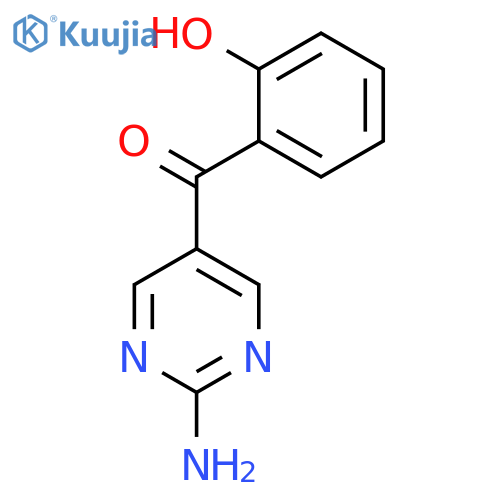 Methanone, (2-amino-5-pyrimidinyl)(2-hydroxyphenyl)- structure