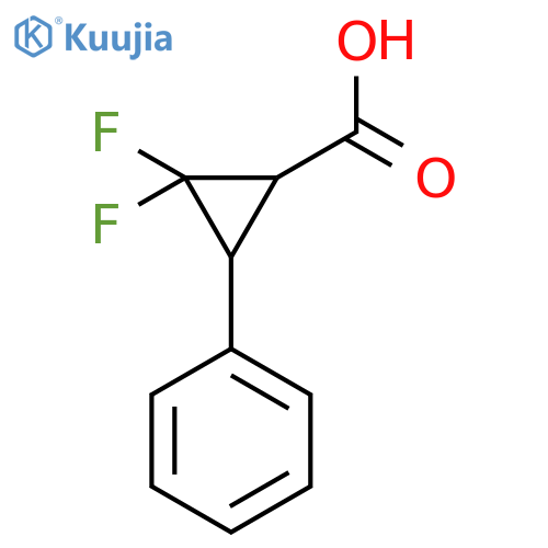 (1S,3S)-2,2-difluoro-3-phenylcyclopropane-1-carboxylic acid, trans structure