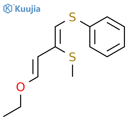 Benzene, [[(1Z,3E)-4-ethoxy-2-(methylthio)-1,3-butadienyl]thio]- structure