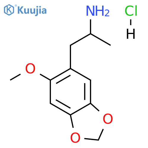 6-methoxy-α-methyl-1,3-benzodioxole-5-ethanamine,monohydrochloride structure