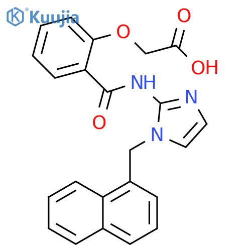 Acetic acid,[2-[[[1-(1-naphthalenylmethyl)-1H-imidazol-2-yl]amino]carbonyl]phenoxy]- structure