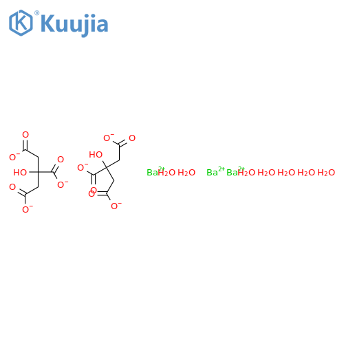 1,2,3-Propanetricarboxylicacid, 2-hydroxy-, barium salt, hydrate (2:3:7) structure