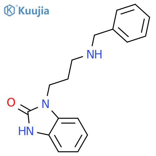 2H-BENZIMIDAZOL-2-ONE, 1,3-DIHYDRO-1-[3-[(PHENYLMETHYL)AMINO]PROPYL]- structure