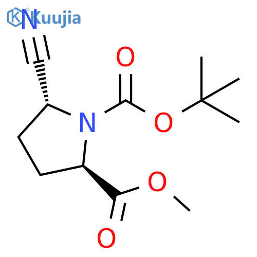 rac-1-tert-butyl 2-methyl (2R,5R)-5-cyanopyrrolidine-1,2-dicarboxylate structure